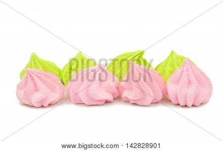 meringue  vanilla, cookie, confection on a white background
