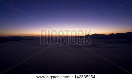cloudy seaside from above alepochori greece aerial