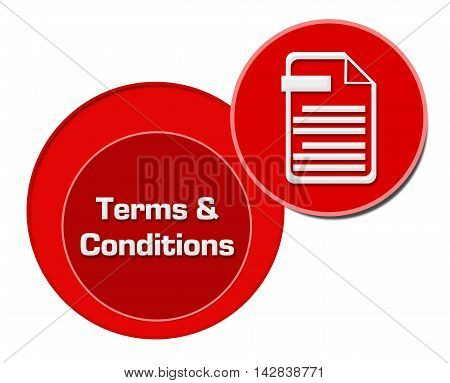 Terms and conditions concept image with text and related symbol.