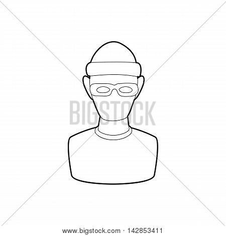 Theft icon in outline style on a white background