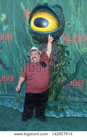 LOS ANGELES - AUG 14: Chuy Bravo at the premiere of Focus Features' 'Kubo and the Two Strings' at AMC Universal City Walk on August 14, 2016 in Los Angeles, California