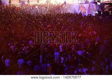 Crowd In A Stadium At A Concert