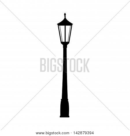 street lamp light electricity elegant city illumination vector  isolated illustration