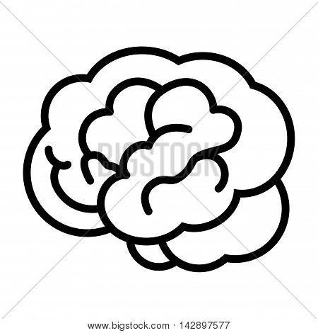 brain mind head intellectual think human organ mental vector  illustration isolated