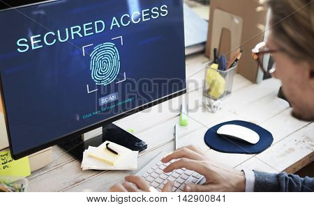 Technology Security Fingerprint Password Concept