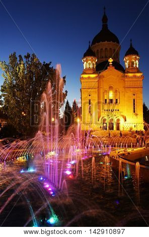 Avram Iancu square in Cluj-Napoca, Romania