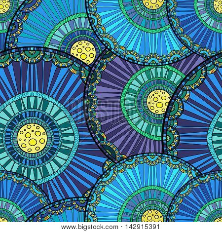 Doodleart Mandala Design. Hand Drawn Forest Background.