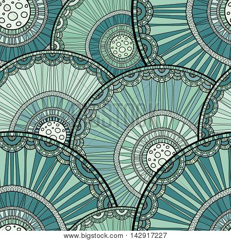 Doodleart Mandala Design. Hand Drawn Forest Background.