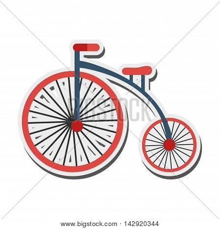 flat design retro bicycle icon vector illustration