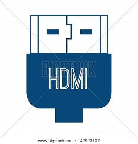 hdmi plug connection transfer technology high definition  multimedia interface vector illustration isolated