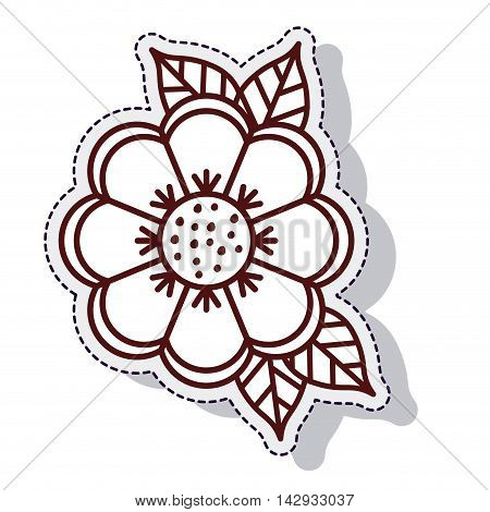 floral flower decoration isolated cion vector illustration design