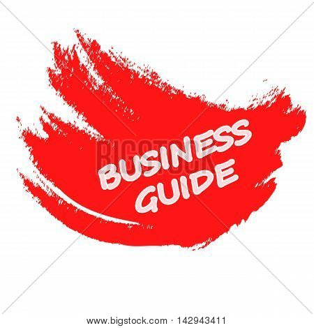 Rubber stamp with text business guide inside vector illustration
