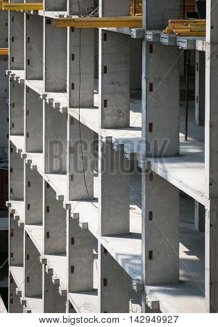 Concrete constructions commercial building construction in daylight