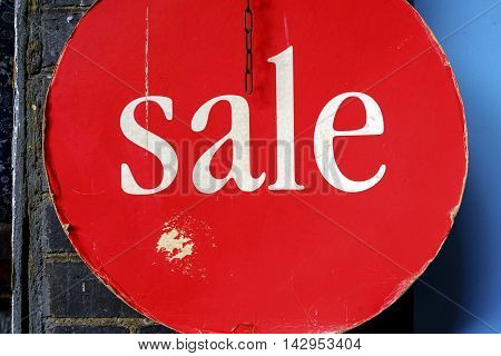 Sale sign in a store in London in United Kindgom UK