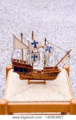 Photo Picture of the Old Vintage Caravelle Boat Ship Santa Maria