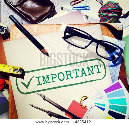 Important Priority Issues Order Efficiency Graphic Concept