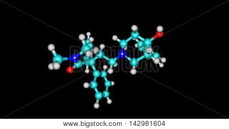 Loperamide is a medication used to decrease the frequency of diarrhea. It is often used for this purpose in gastroenteritis. 3d illustration