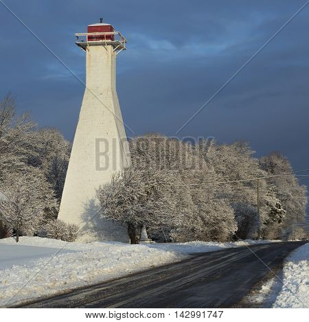 Lighthouse or range light in Summerside, Prince Edward Island, Canada