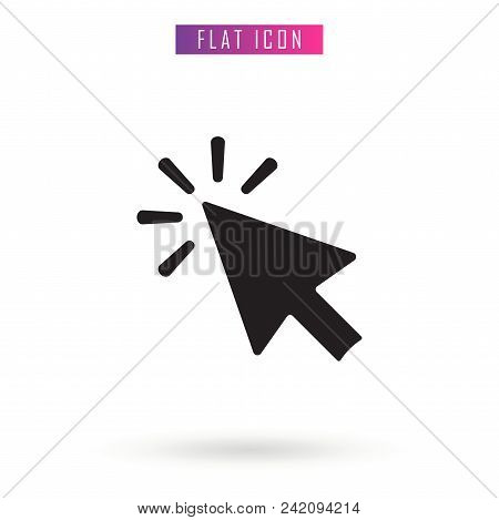 Mouse Click . Black. Flat Vector Icon