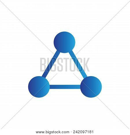 Business Blue Tringle Icon Design Vector Illustration