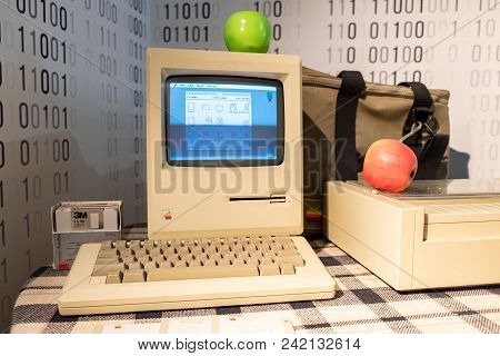 Macintosh Personal Computers Designed, Manufactured By Apple Inc. Saint-petersburg, Russia. May, 06,