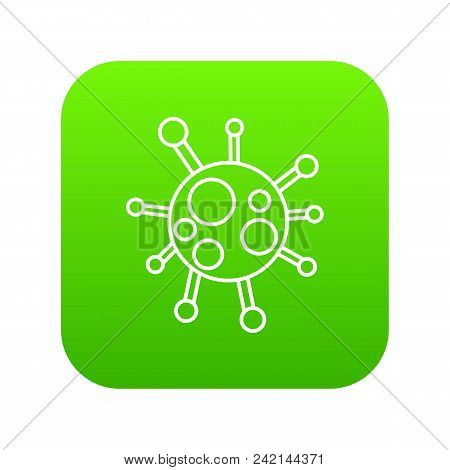 Chlamydia Virus Icon Green Vector Isolated On White Background