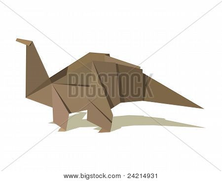 Enkelt Origami Dinosaur i Pastel farver