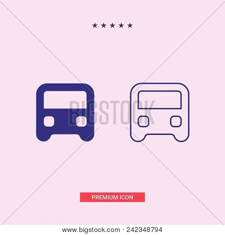 Bus Icon Vector, Flat Design Best Vector
