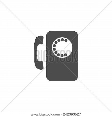 Icon Of City Telephone Set Of Gray Color On A White Background