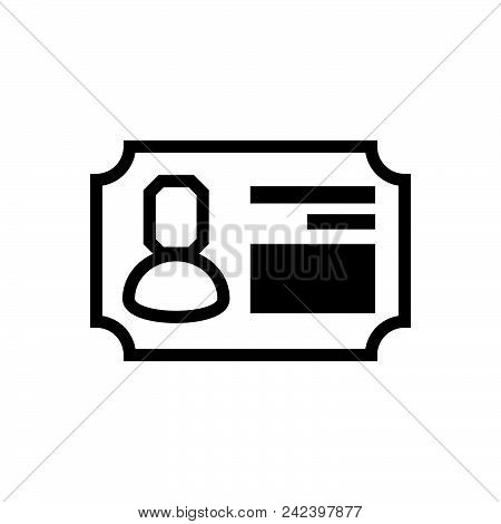Id Card Vector Icon On White Background. Id Card Modern Icon For Graphic And Web Design. Id Card Ico