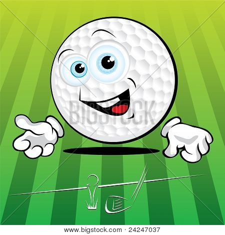Funny úsměvem golfový míček