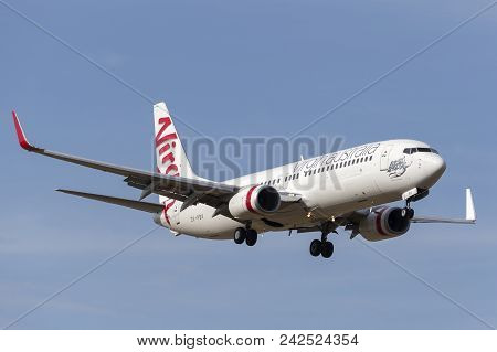 Melbourne, Australia - November 8, 2014: Virgin Australia Airlines (virgin Pacific) Boeing 737 Zk-pb