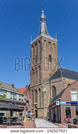 Hasselt, Netherlands - May 04, 2018: Historic St. Stephanus Church In The Center Of Hasselt, Netherl