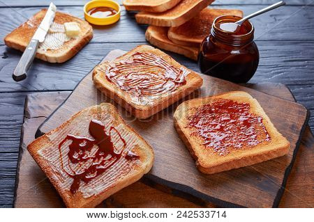 Savory Toasts With Butter And Yeast Extract
