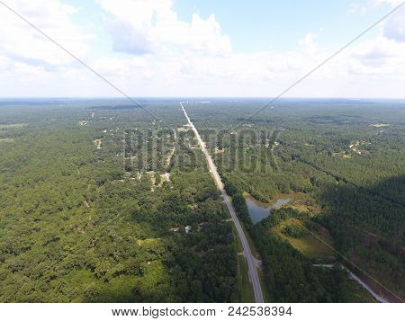 Aerial View Of Big Creek Lake In Semmes, Alabama