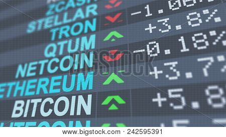 Crypto Currency Exchange Screen Placed Aslant