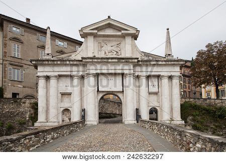 San Giacomo Gate In Bergamo, Northern Italy