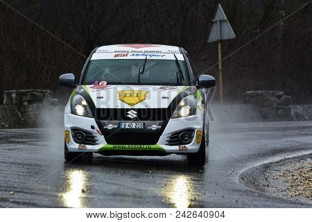 Brasov, Romania - March 26-28 : Unknown Pilots Competing In Tess Rally Brasov 2015 On March 26 - 28,