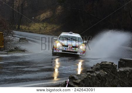 Brasov, Romania - March 26-28 : Unknown Pilots Competing In Tess Rally Brasov 2015 On March 26 - 28,