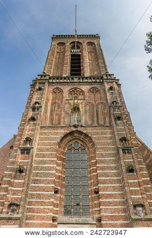 Tower Of The Main Hisotric Church Of Monnickendam, Holland