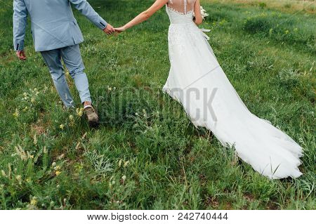 Young Love Couple Celebrating A Wedding In The Mountains