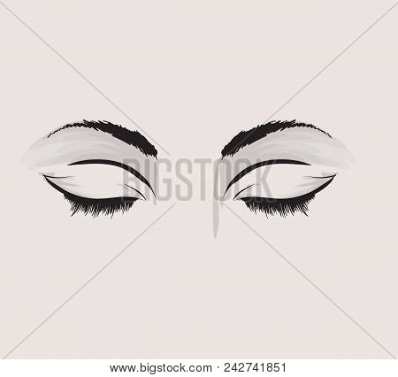 closed eyes black vector photo free trial bigstock