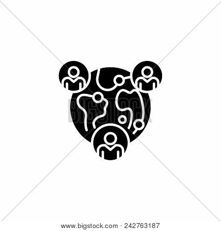Social Network-76 Black Icon Concept. Social Network-76 Flat  Vector Website Sign, Symbol, Illustrat