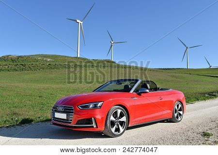 Jerez, Spain - March 2, 2017: Audi S5 Cabrio Near Jerez In Spain, March 2, 2017.