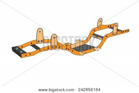 Cartoon Body-on-frame Design (ladder Frame) , Truck ,automobile