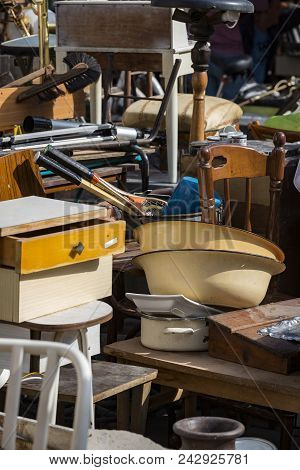 Tel Aviv-jaffa, Israel - 24 November 2017:street Flea Market Of Old Things And Antiques In The Old D