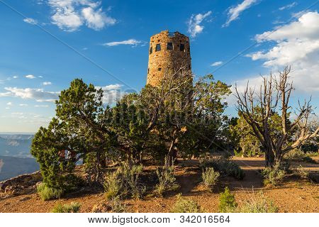 Grand Canyon Village, Arizona, Usa- 31 May 2015: Desert View Watchtower, Known As The Indian Watchto