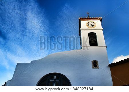 Beautiful San Miguel Arcangel Church Facade In Carricola Village, Valencia, Spain.