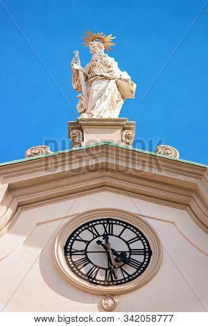 Statue Of Saint Michael Archangel Of Church Of Mariahilf Vienna