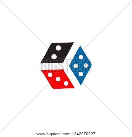 Dice Icon Logo Design Inspiration Vector Template